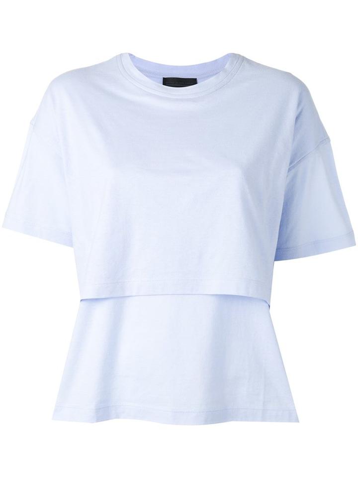 Diesel Black Gold Layered T-shirt, Women's, Size: Xs, Pink/purple, Cotton