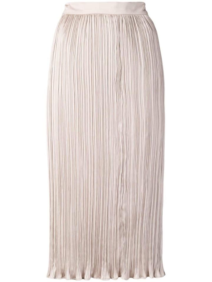 Max Mara Micro-pleated Skirt - Brown