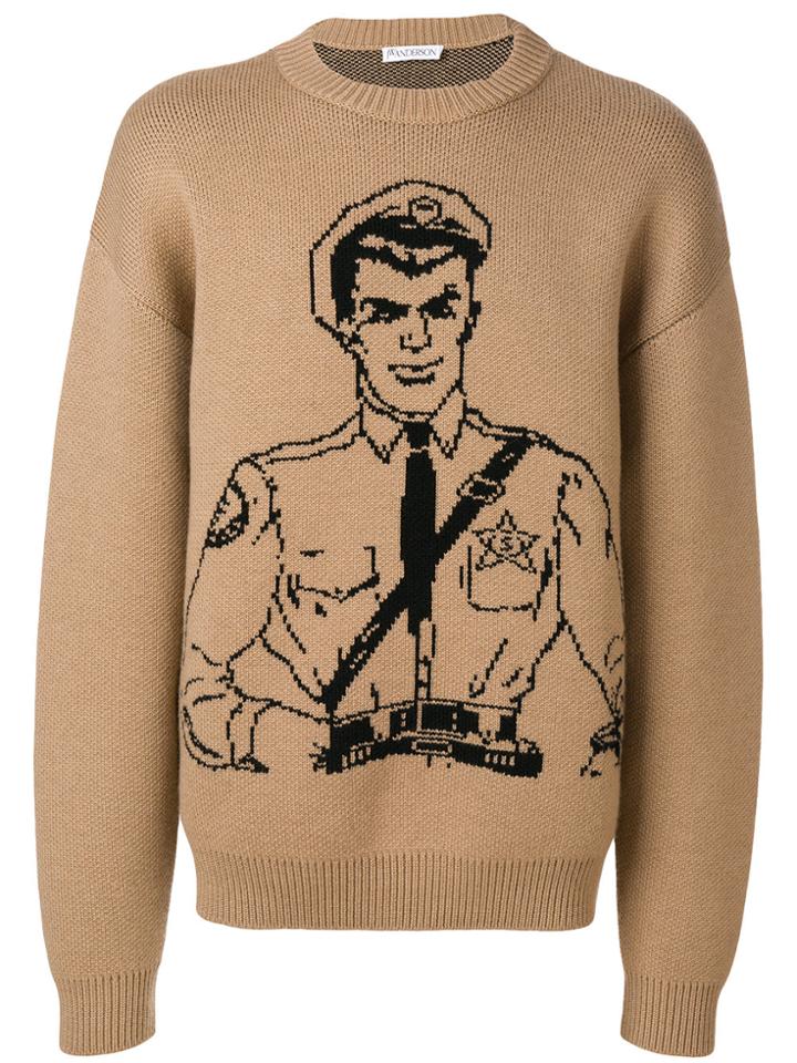 Jw Anderson Policeman Sketch Jumper - Brown