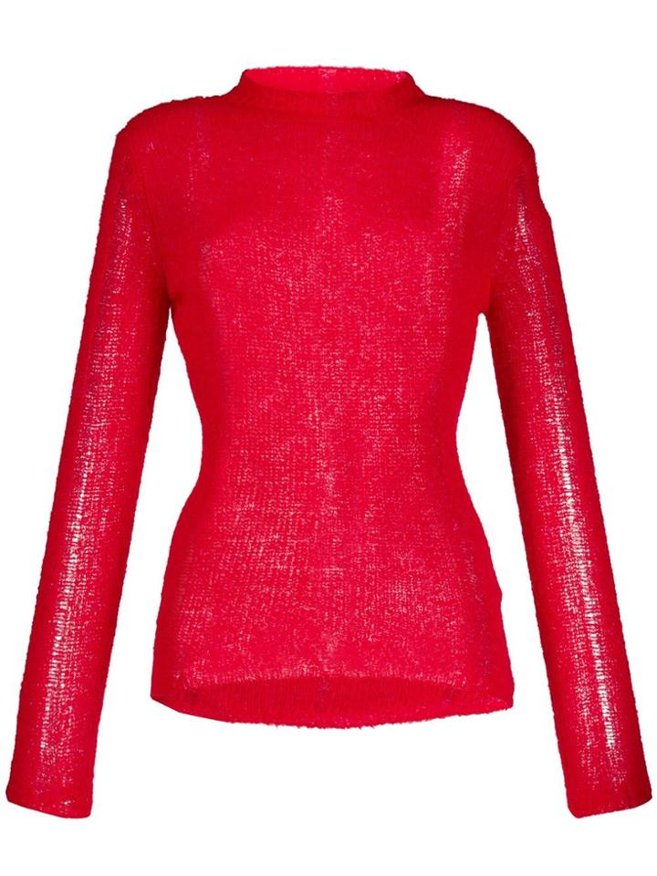 Our Legacy Knitted Striped Jumper - Red