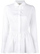Jour/né Smocked Waist Peplum Shirt - White
