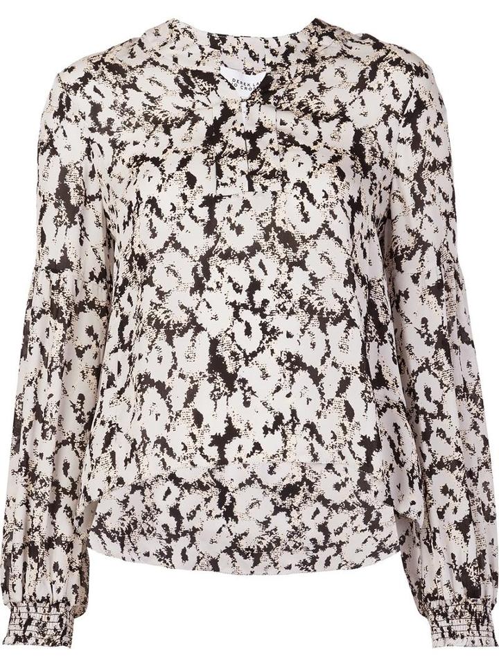 Derek Lam 10 Crosby Leopard Print Blouse, Women's, Size: 4, Nude/neutrals, Silk