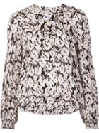 Derek Lam 10 Crosby Leopard Print Blouse, Women's, Size: 4, Nude/neutrals, Silk