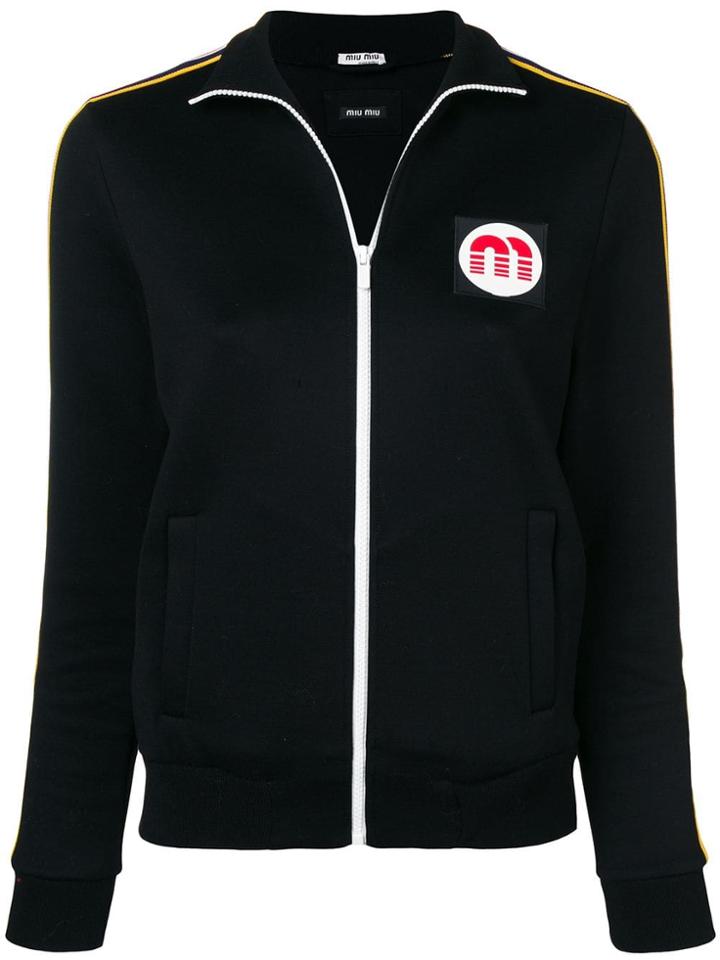 Miu Miu Front Zip Sweater - Black