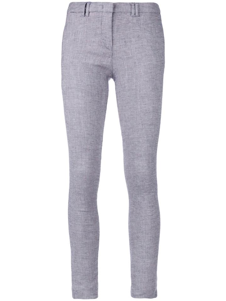 Armani Jeans - Skinny Trousers - Women - Linen/flax/spandex/elastane/viscose - 38, Blue, Linen/flax/spandex/elastane/viscose