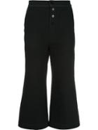 Renli Su Flared Cropped Trousers - Black