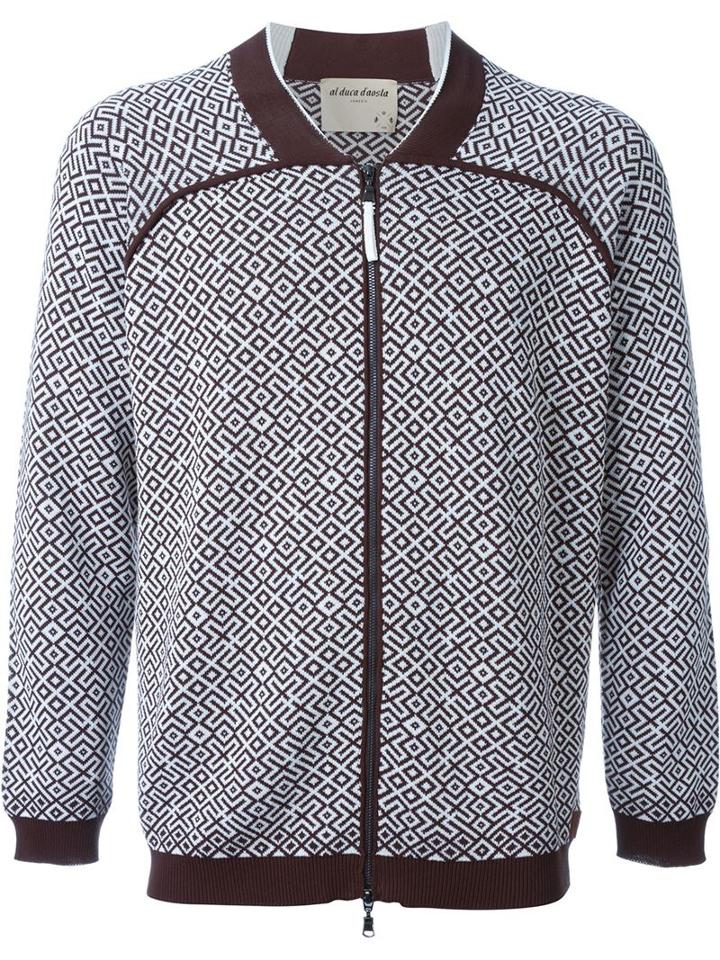 Al Duca D'aosta 1902 Jacquard Zip Cardigan