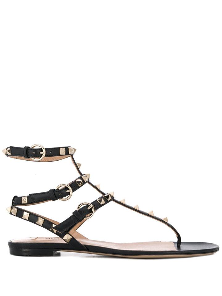 Valentino Valentino Garavani Rockstud Thong Sandals - Black