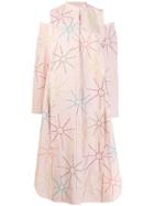 Maison Rabih Kayrouz Cold-shoulder Flared Dress - Pink