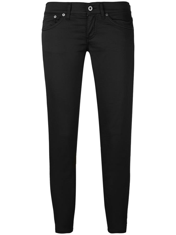Dondup - Cropped Trousers - Women - Cotton/spandex/elastane - 31, Black, Cotton/spandex/elastane