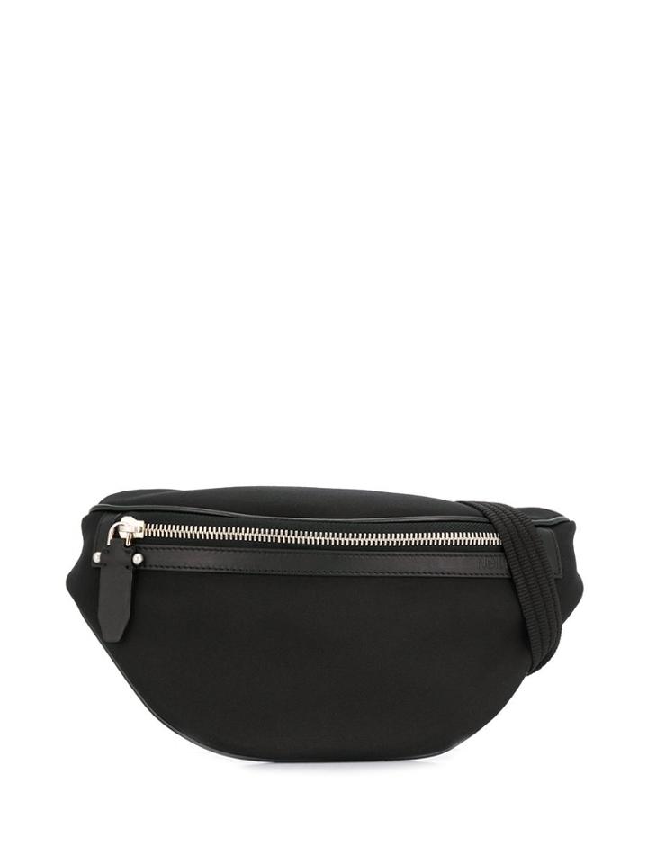 Neil Barrett Zip-up Logo Belt Bag - Black