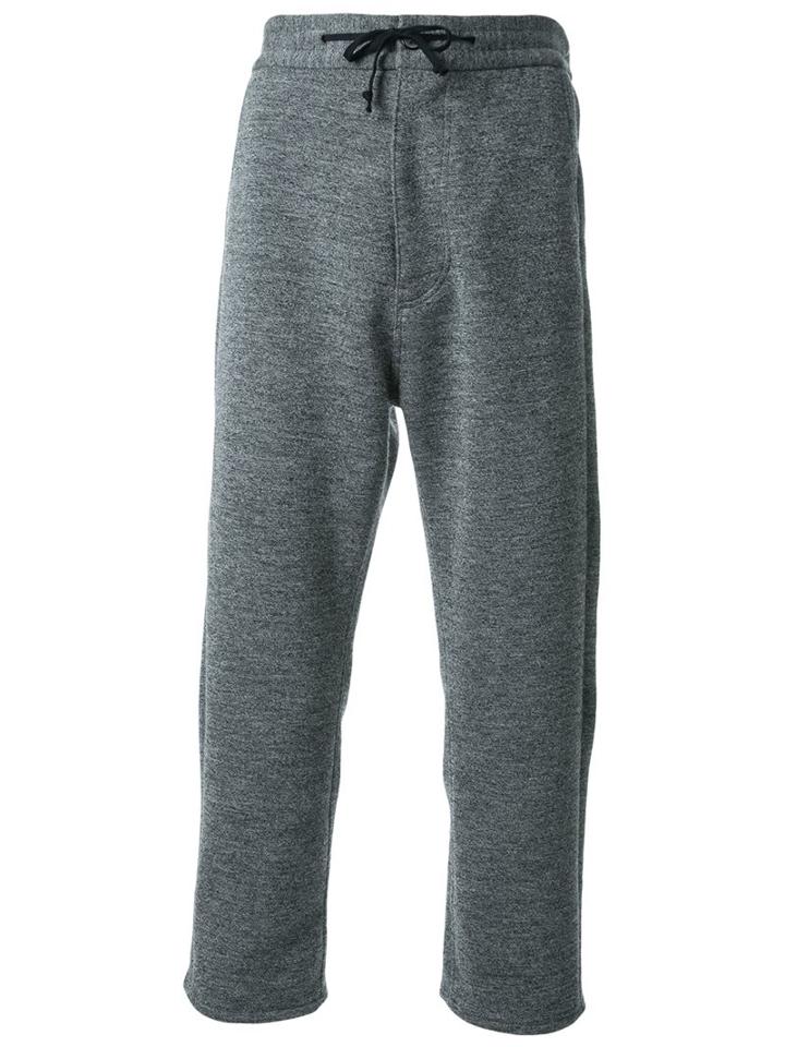 Fad Three Cropped Drawstring Trousers, Men's, Size: Small, Grey, Polyester/wool