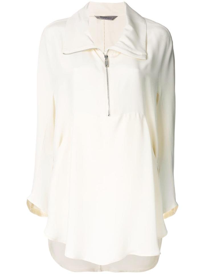Sportmax Front Zipped Blouse - Neutrals