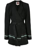 I'm Isola Marras Flappy Lapels Belted Jacket - Black