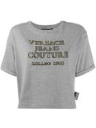 Versace Jeans Couture Printed Cropped T-shirt - Grey