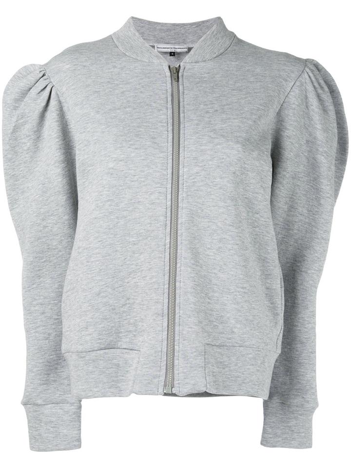 Michaela Buerger - Zipped Cardigan - Women - Cotton/cashmere - S, Grey, Cotton/cashmere