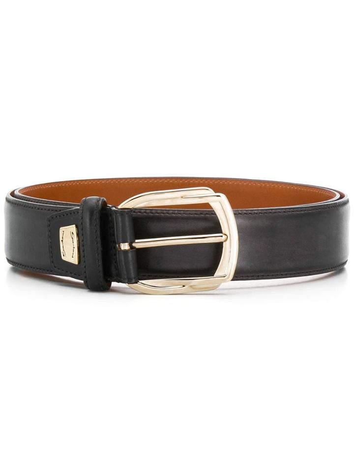 Santoni Buckled Belt - Black
