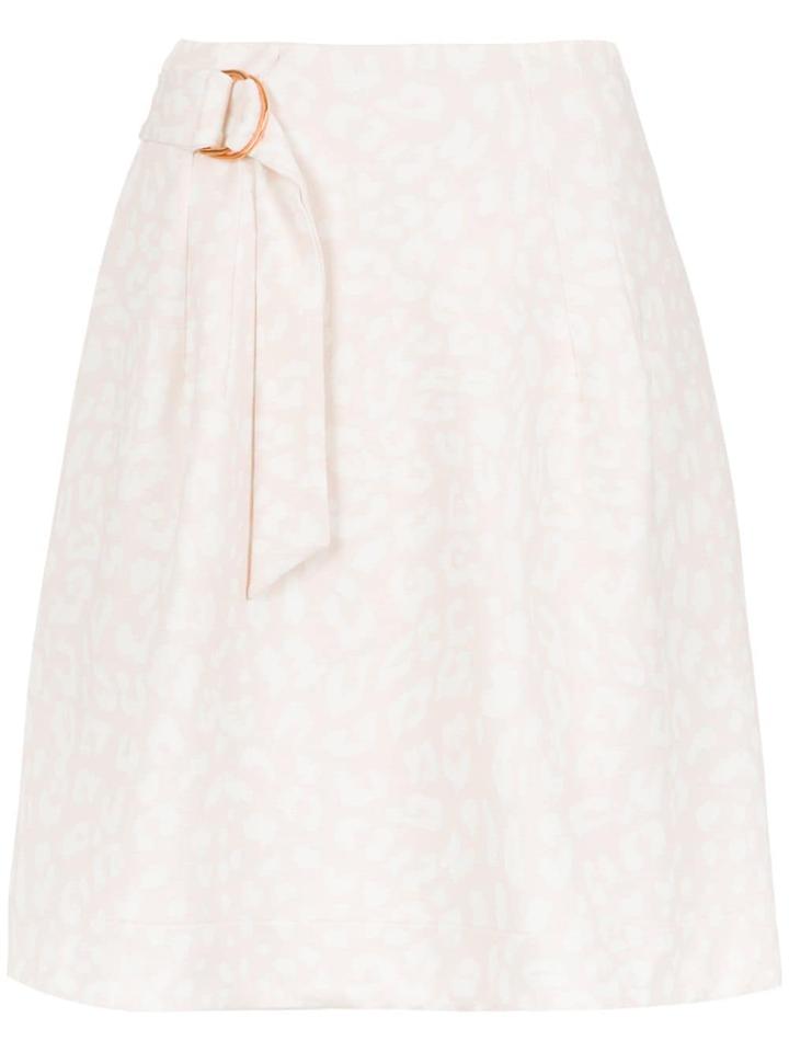 Tufi Duek Printed Flared Skirt - Pink & Purple