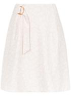 Tufi Duek Printed Flared Skirt - Pink & Purple