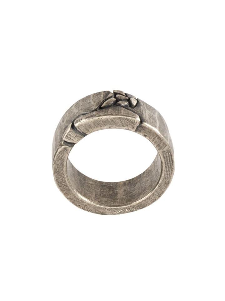 Tobias Wistisen Embossed Design Ring - Metallic