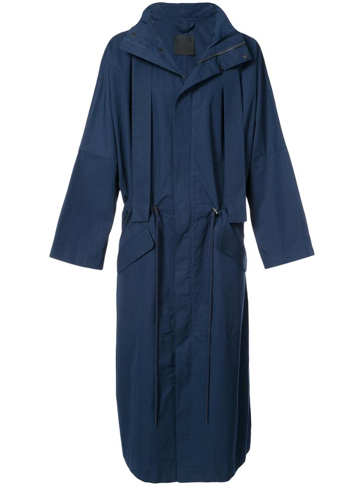 Craig Green Hooded Oversized Coat - Blue