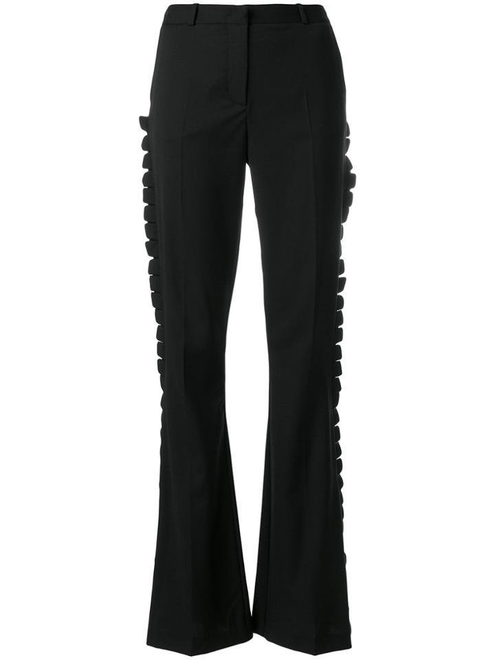 Capucci Frill Trim High Waist Trousers - Black