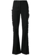 Capucci Frill Trim High Waist Trousers - Black