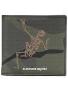 Alexander Mcqueen Skeleton Print Wallet - Green