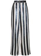 Off-white Distressed Sequin Track Pants - Blue