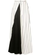 Layeur Contrast Paneled Skirt - White