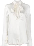 Alexandre Vauthier Pussy Bow Blouse - White