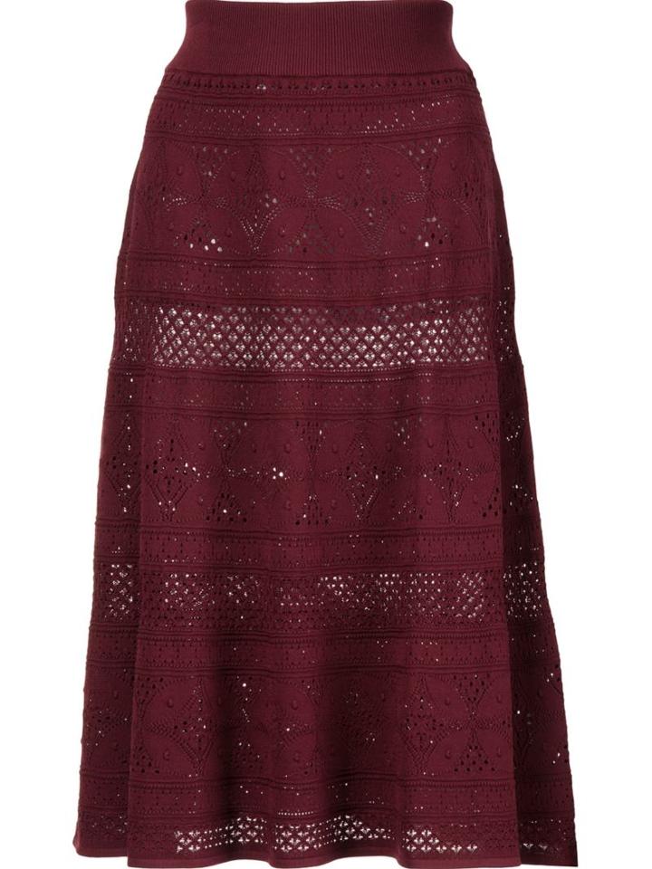 A.l.c. Crochet A-line Skirt, Women's, Size: Xs, Red, Rayon/nylon