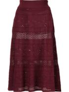 A.l.c. Crochet A-line Skirt, Women's, Size: Xs, Red, Rayon/nylon