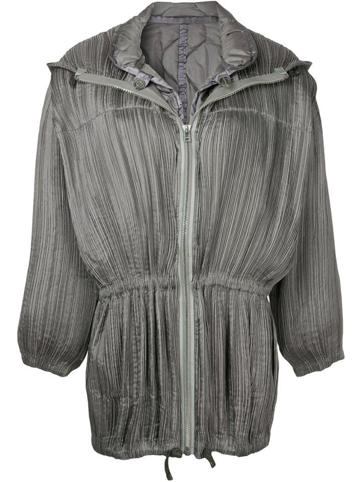 Issey Miyake Vintage Pleated Long-sleeve Jacket - Grey