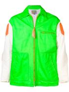 Walter Van Beirendonck Vintage Block Colour Leather Jacket - Green