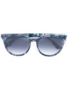 Thierry Lasry Round Frame Sunglasses, Women's, Green, Acetate/plastic