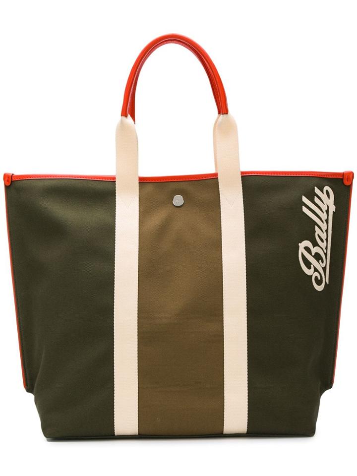 Bally Logo Shopper Tote - Green