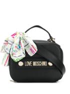Love Moschino Logo Embellished Tote Bag - Black