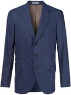 Brunello Cucinelli Three Button Blazer, Men's, Size: 48, Blue, Virgin Wool
