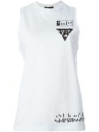 Alexander Wang Qr Code Print Tank Top, Women's, Size: Small, White, Cotton