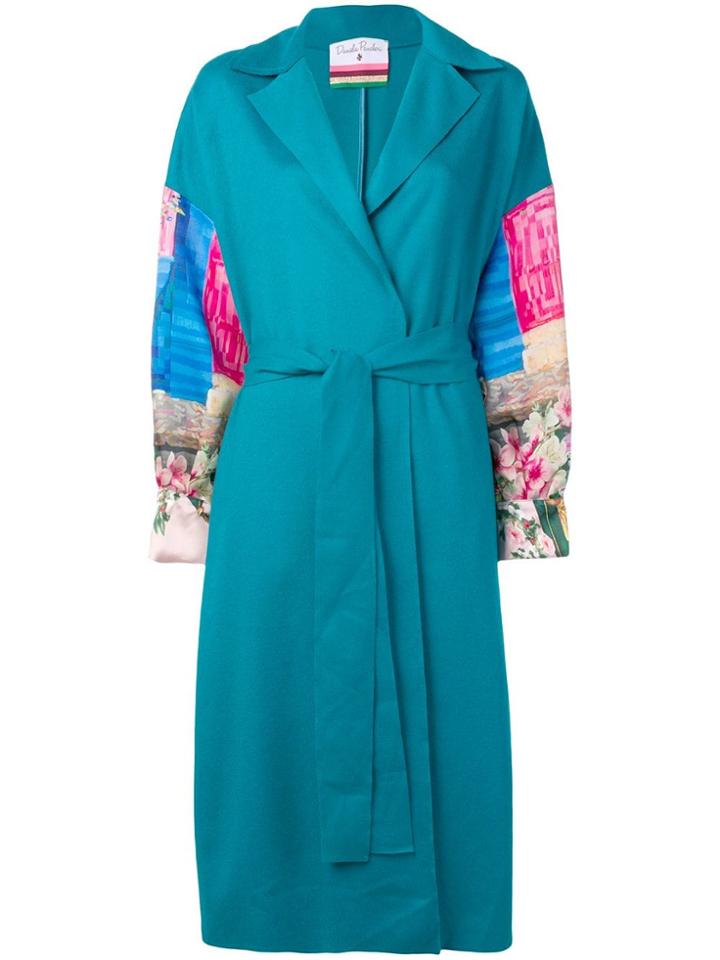 Danielapi Midi Belted Coat - Blue