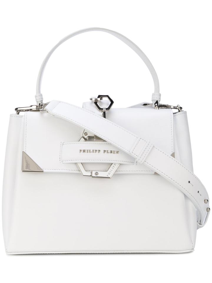 Philipp Plein Handcuff Detail Shoulder Bag - White