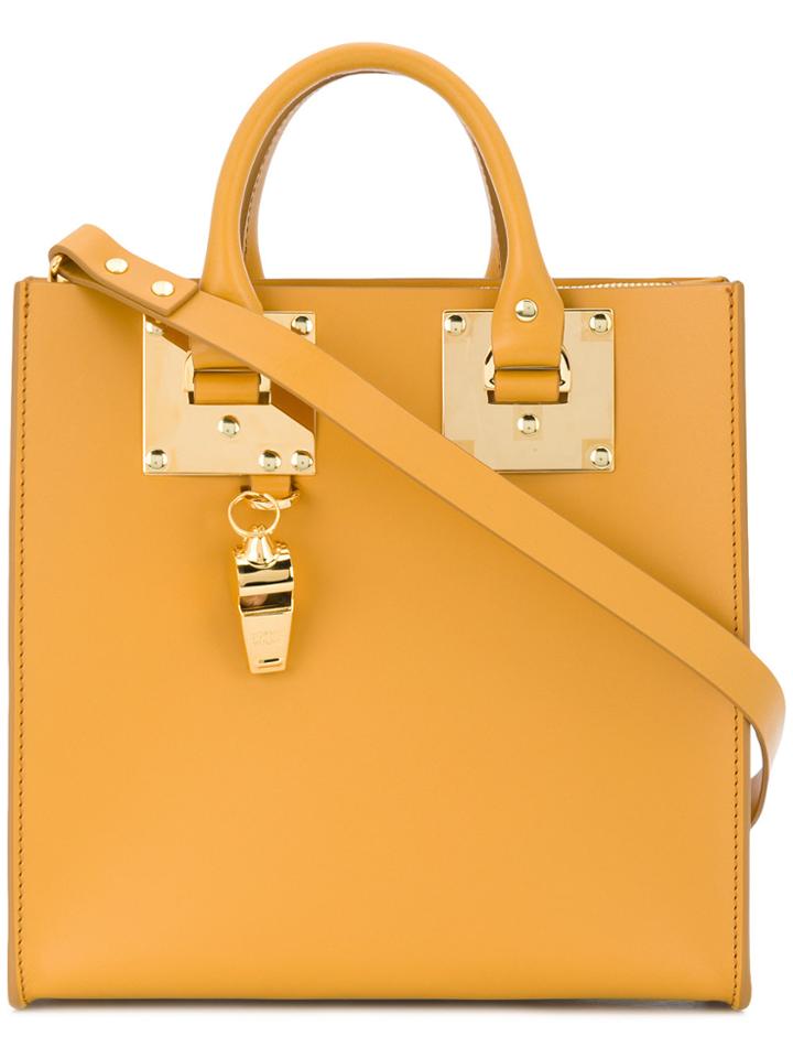 Sophie Hulme Albion Box Tote - Yellow & Orange