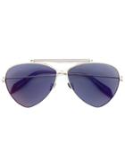 Alexander Mcqueen Eyewear 'piercing Shield' Sunglasses - Metallic