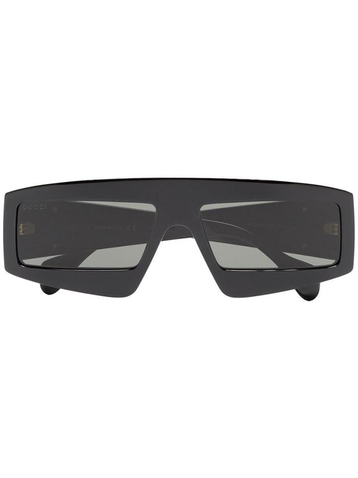 Gucci Eyewear Black Rectangular-frame Sunglasses