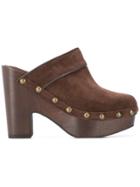 Philosophy Di Lorenzo Serafini Wooden Heel Mules - Brown