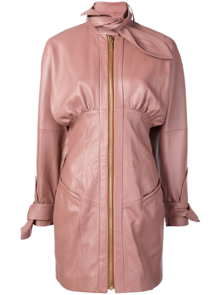 Zimmermann Leather Mini Dress - Pink