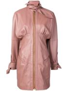 Zimmermann Leather Mini Dress - Pink