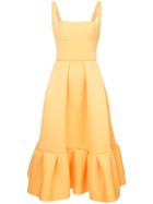 Rachel Gilbert Ruffled Midi Dress - Yellow