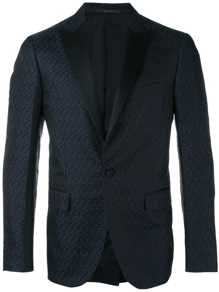 Pal Zileri - Circle Pattern Tuxedo Jacket - Men - Silk/cupro - 50, Blue, Silk/cupro